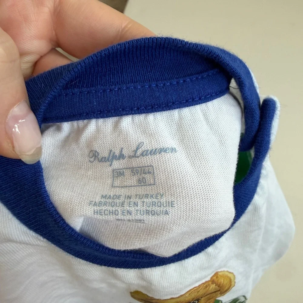 Ralph Lauren Polo Bear T-Shirt Size 3‎ Months